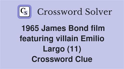 first bond movie crossword clue